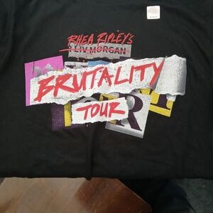 Wwe Authentic Rhea Ripley Brutality Tour Large Graphic T-Shirt
